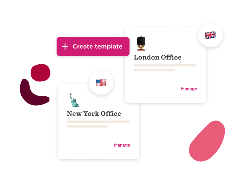 Automated onboarding cards, create template