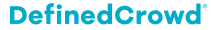 DefinedCrowd logo in turquoise against a transparent background, symbolizing AI data solutions and innovation, DefinedCrowd branding and technology focus