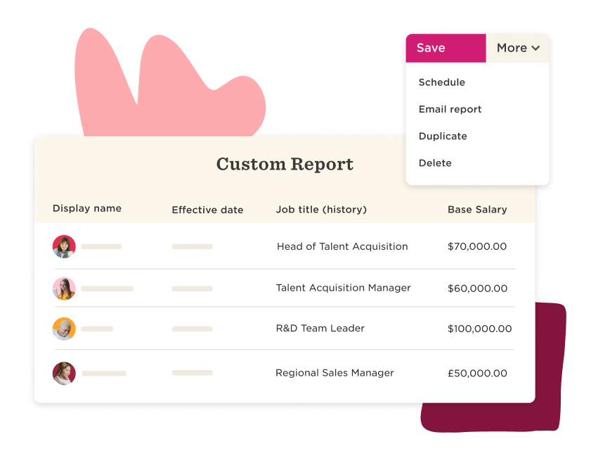 Custom reports